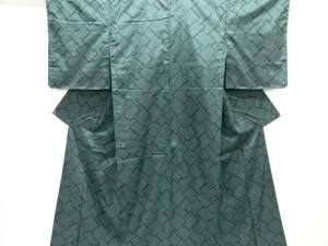 未使用品　重ね枡模様織出し西陣伝承紬着物